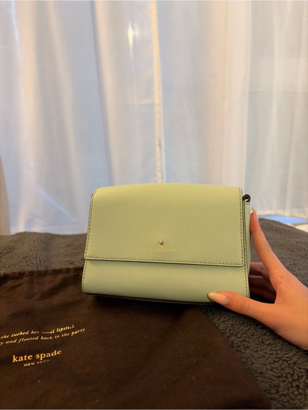 kate spade Mint Green Saffiano Crossbody Bag